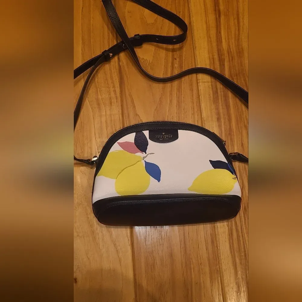 Kate Spade NY Designer Sylvia Lemon Zest Crossbody Leather Purse